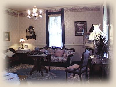 Formal Parlor with Victorian furnishings